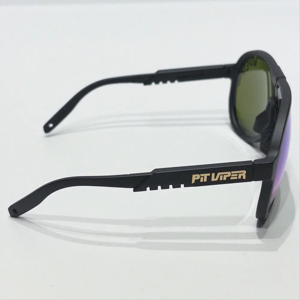 Pit Viper The Exec Jethawk HDPV Polarized Blue-Green Sunglasses Ear Adjust (A6)